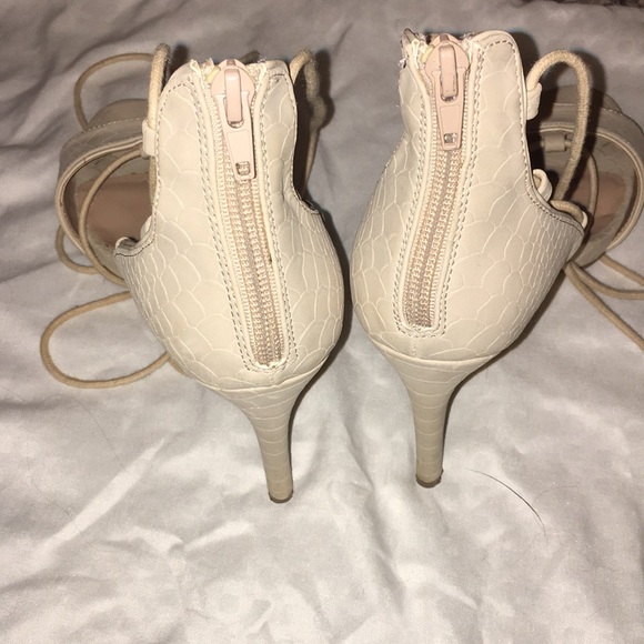 Used MIX No. 6 Nude Wrap Up Heels - Picture 7 of 8